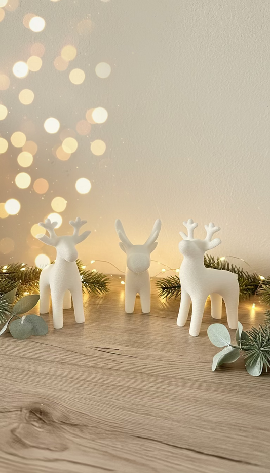 Rennes de Noël texturés