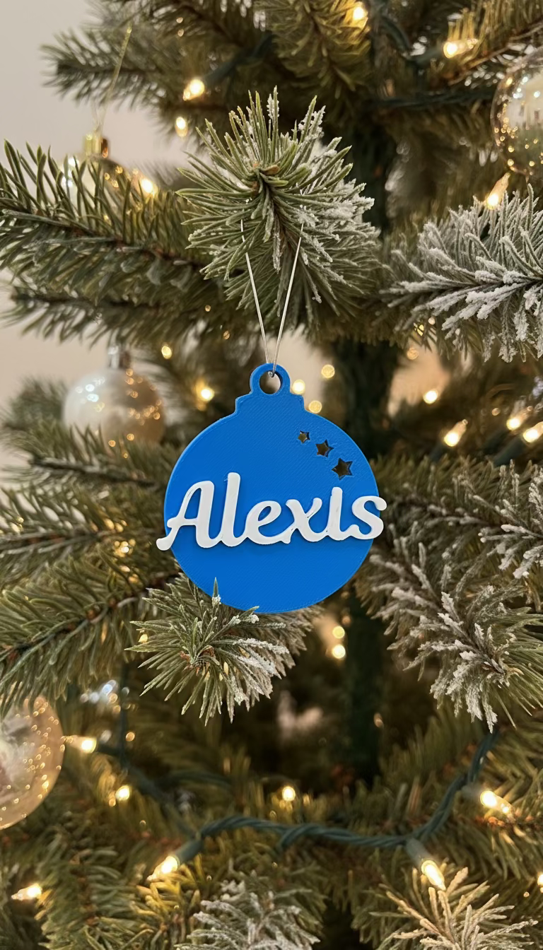 Boules de Noël personnalisées bicolores