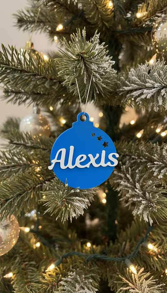 Boules de Noël personnalisées bicolores