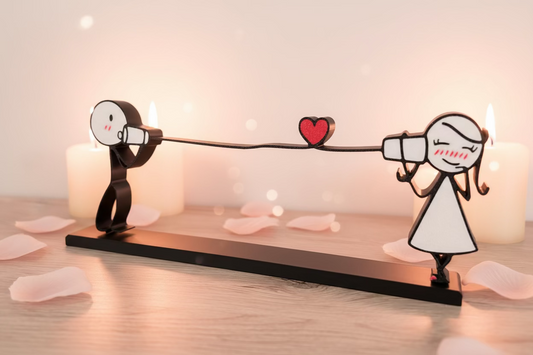 Décoration bonhommes amoureux | Idée cadeau Saint-Valentin