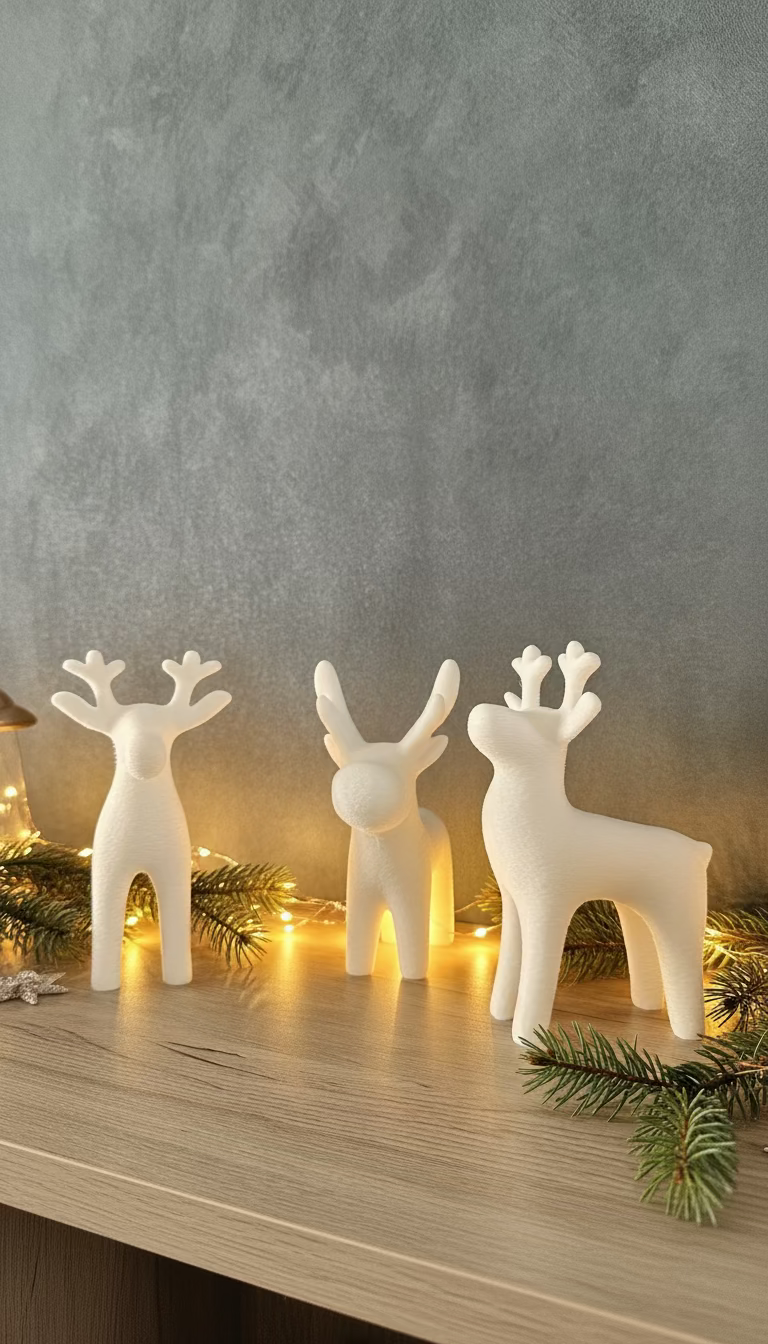 Rennes de Noël texturés