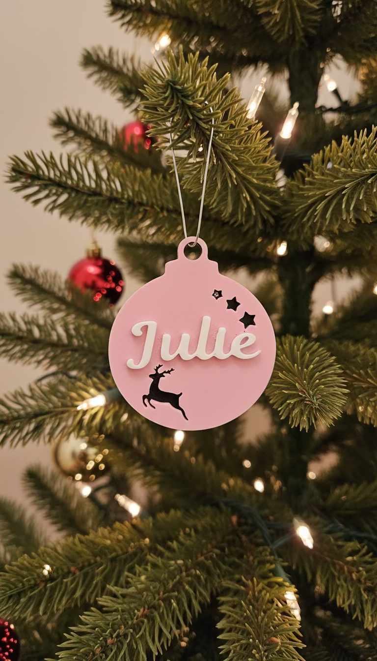 Boules de Noël personnalisées bicolores