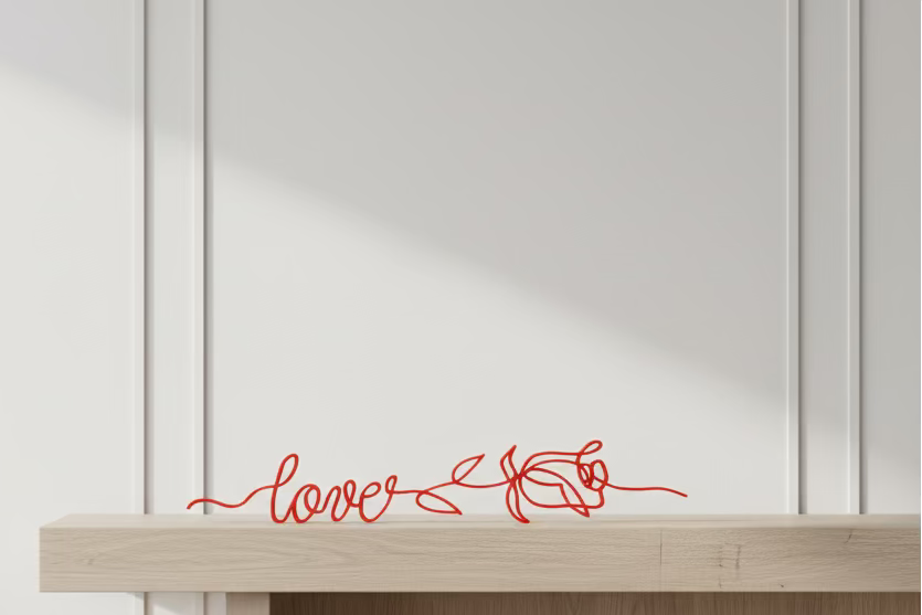 Rose décorative - Idée cadeau Saint-Valentin - Personnalisable