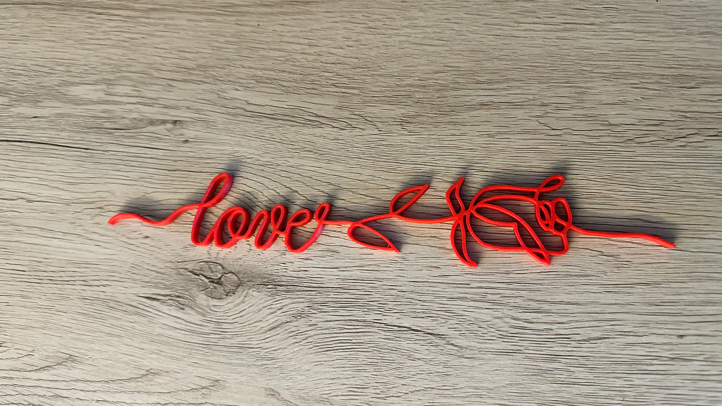 Rose décorative - Idée cadeau Saint-Valentin - Personnalisable