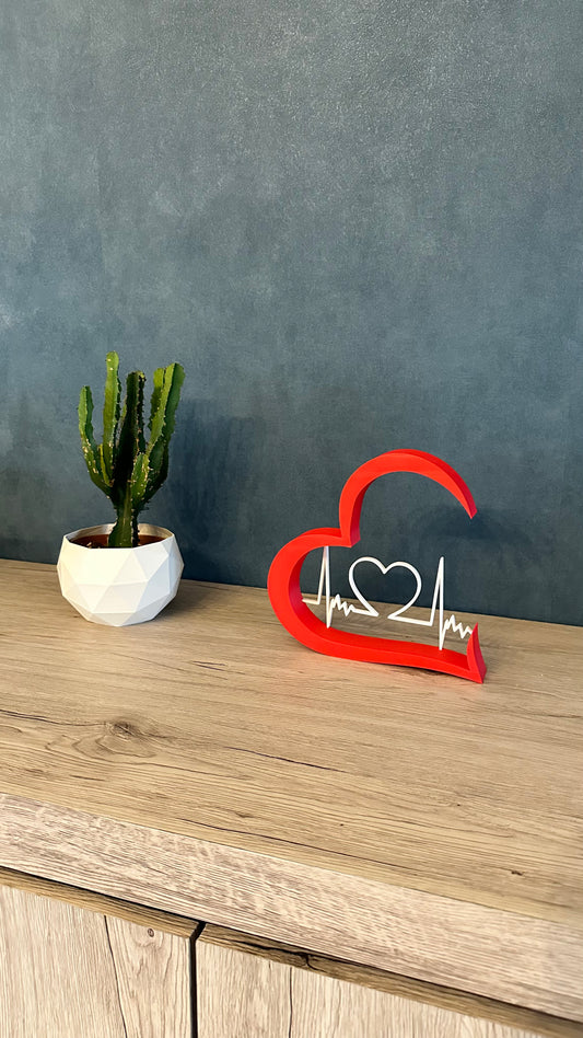 Cœur Battements Musique – Décoration design | Idée cadeau Saint-Valentin