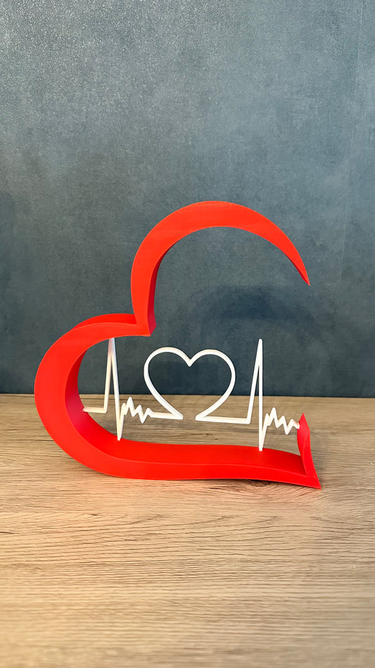 Cœur Battements Musique – Décoration design | Idée cadeau Saint-Valentin