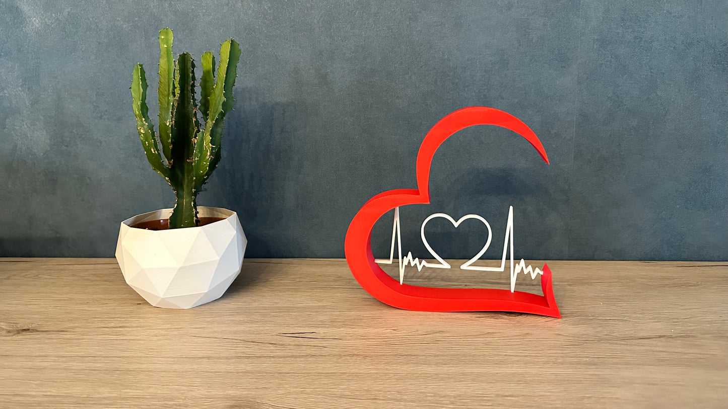 Cœur Battements Musique – Décoration design | Idée cadeau Saint-Valentin